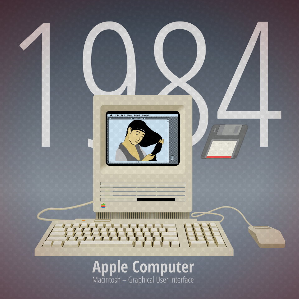 Apple Macintosh – SE – Pop Art – GUI Illustration – IT – History – 1984 – Keynote