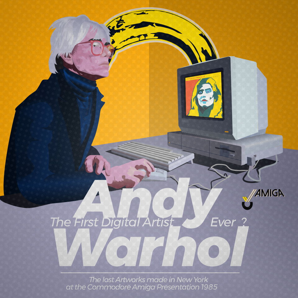 Commodore Amiga – Digital Artist – Blondie – cgi POP Art WIP – Banana –Vector Illustration