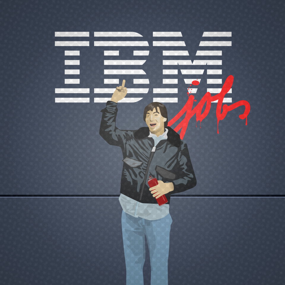 Steve Jobs – Apple versus IBM – IT Challenge –Pop Art – SVG – Mac OS Computer – Vector Portraits by gfkDSGN
