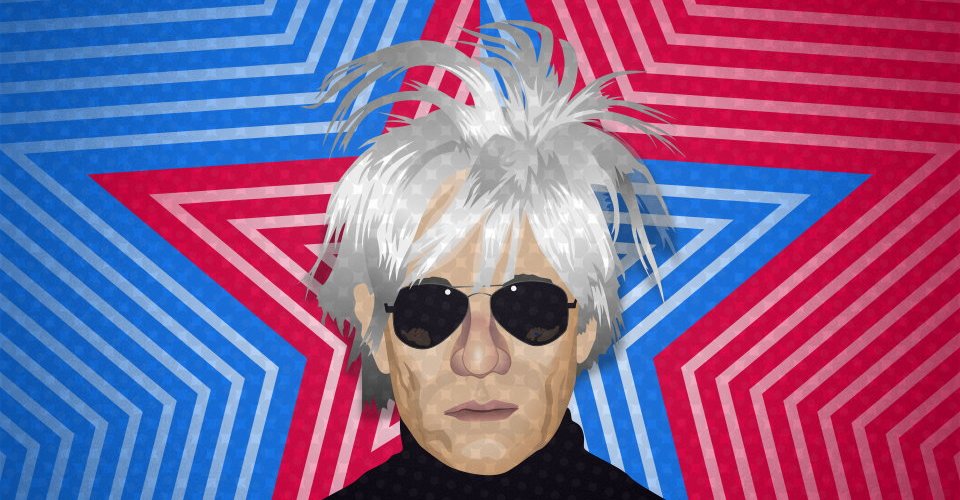 Vector Illustration – Andy Warhol – POP Art Super Star – advanced Vector Portrait – Illustration by gfkDSGN